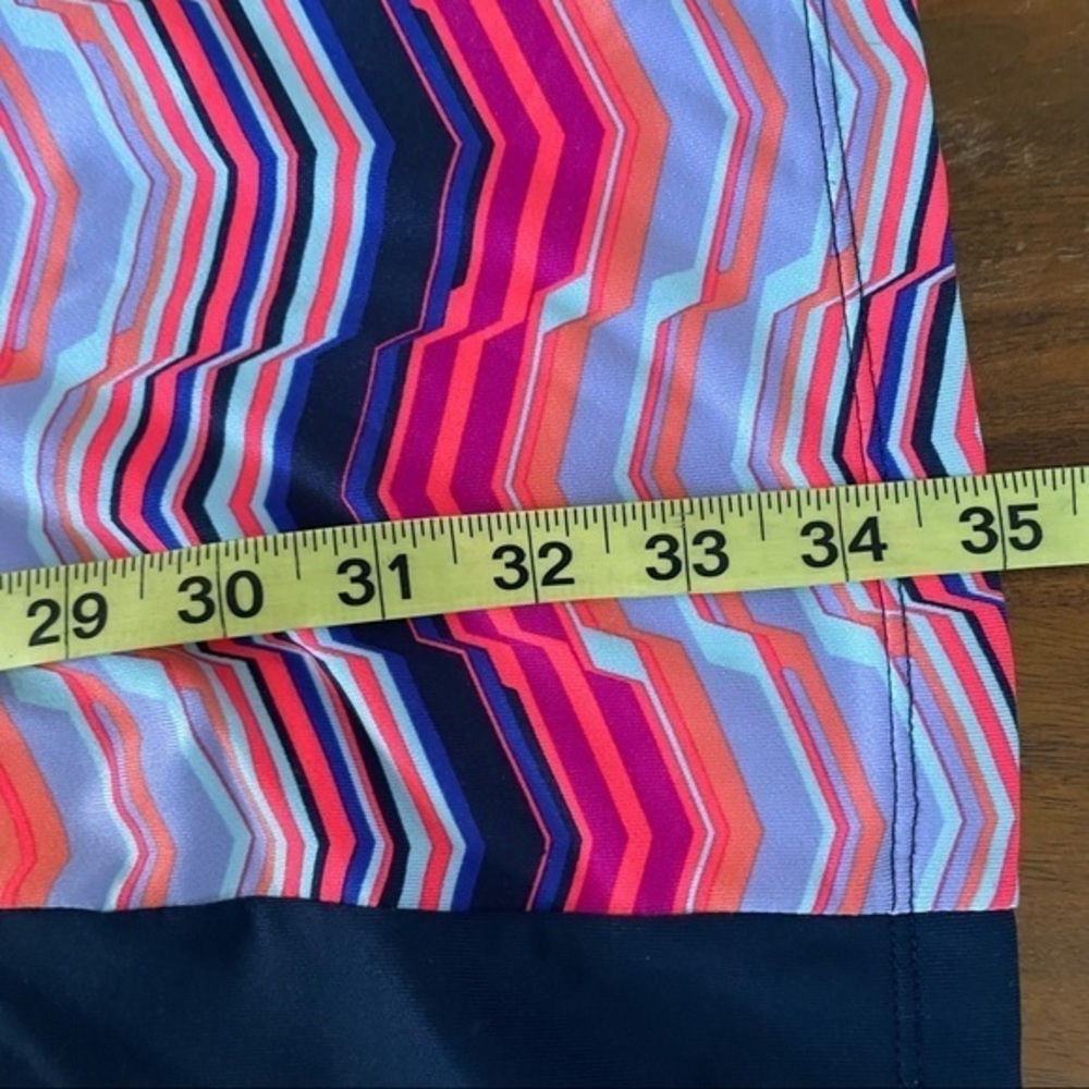 Title Nine navy blue pink printed stretch dress size M‎ - Picture 6 of 7